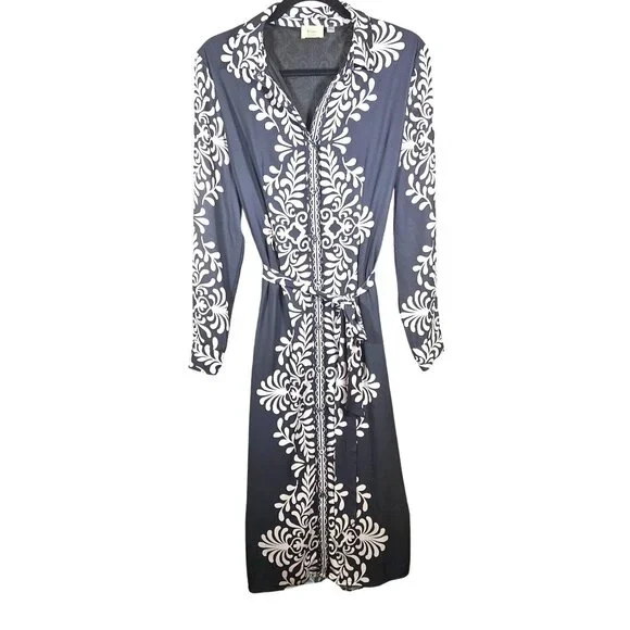 Elie Tahari M/M Womens Long Sleeve Black & White Dress - Picture 2 of 11